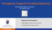 Surgical cricothyroidotomy...