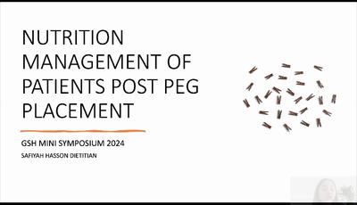 Nutrition management of patients post PEG placement...