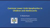 Common lower limb apophysites in children...