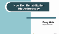 How I rehab after hip arthroplasty...
