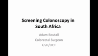 Screening Colonoscopy in South Africa...