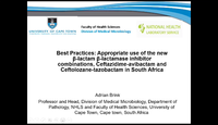 Appropriate use of the new β-lactam β-lactamase inhibitor combinations in SA...
