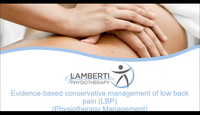 Conservative management of low back pain...