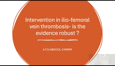Intervention for Iliofemoral Thrombosis...