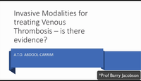 Invasive Modalities for Deep Vein Thrombosis...