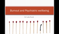 Burnout & psychiatric wellbeing...