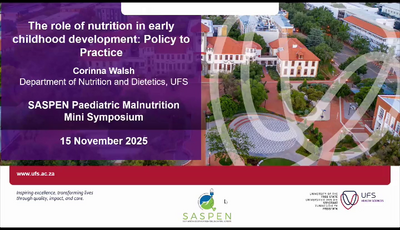 Role of nutrition in early childhood development...