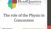 The role of the physiotherapist in concussion...