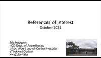 Anaesthesiology and Critical Care Journal Club - Oct 21...