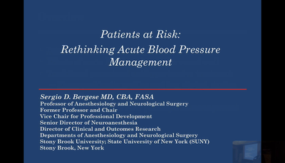 Rethinking Acute Blood Pressure Management...