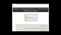 Surgical management of AC joint injuries...