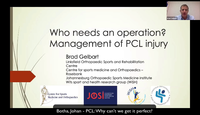 Management of PCL injury. Who Needs Surgery?...