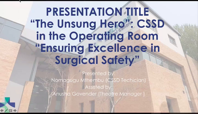 The Role of a CSSD Technician...