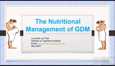 Nutritional management of GDM...