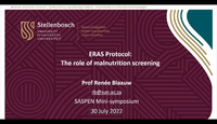 ERAS Protocol: Screening for Malnutrition...