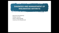 Diagnosis and Management of Rheumatoid Arthritis...