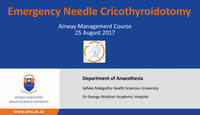 Needle cricothyroidotomy...