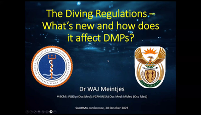 The Diving Regulations - What is new and how does it affect DMPs?...