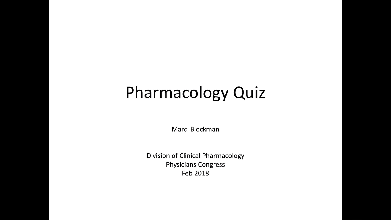 Pharmacology quiz...