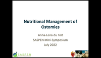 Nutritional Management of Ostomies...