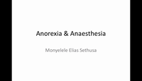 Anaesthesia and anorexia...