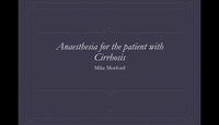 Anaesthesia for the cirrhotic patient...