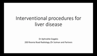 Interventional procedure for liver disease...