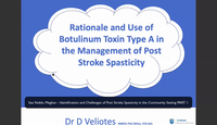 Rationale and Use of Botulinum Toxin Type A in the Management of Post Stroke Spasticity...